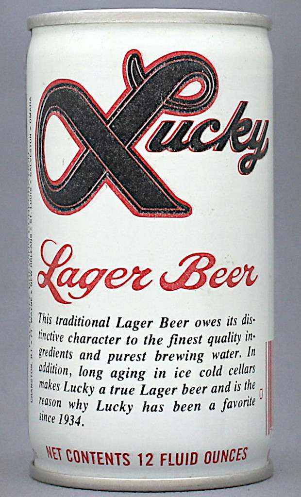 Lucky Lager Beer Test Can