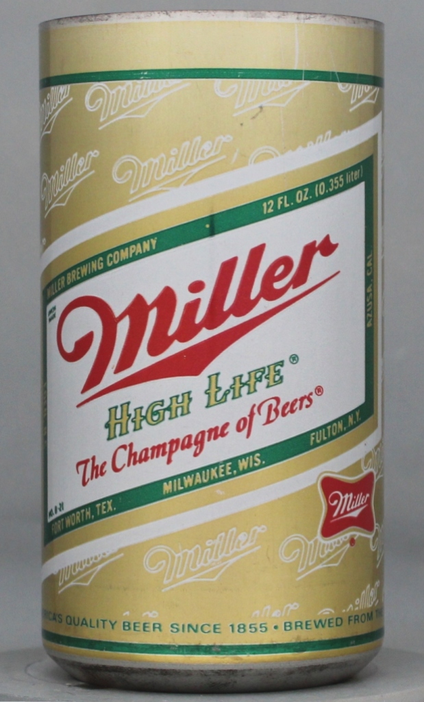 Miller High Life Beer 12 Oz Other Can