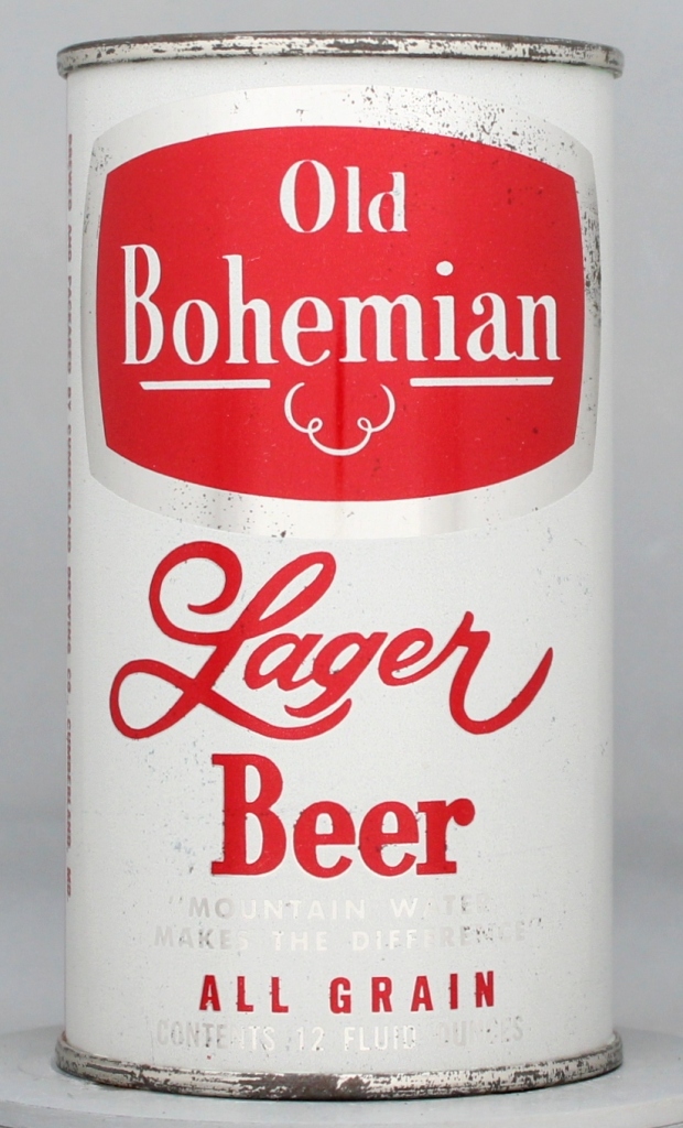 Old Bohemian Lager Beer 12 Oz Flat Top Can