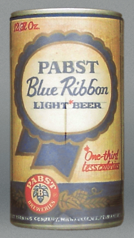 Pabst Blue Ribbon Light Beer Test Can
