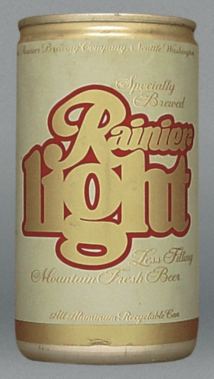 Rainier Light Mountain Fresh Beer Test Can