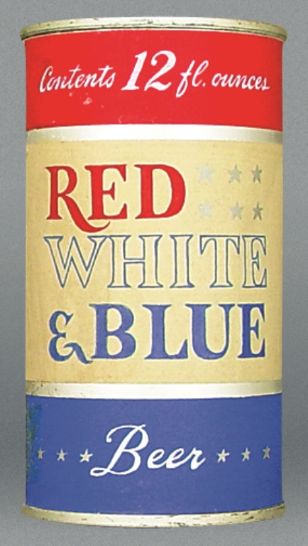 Red White & Blue Beer Test Can
