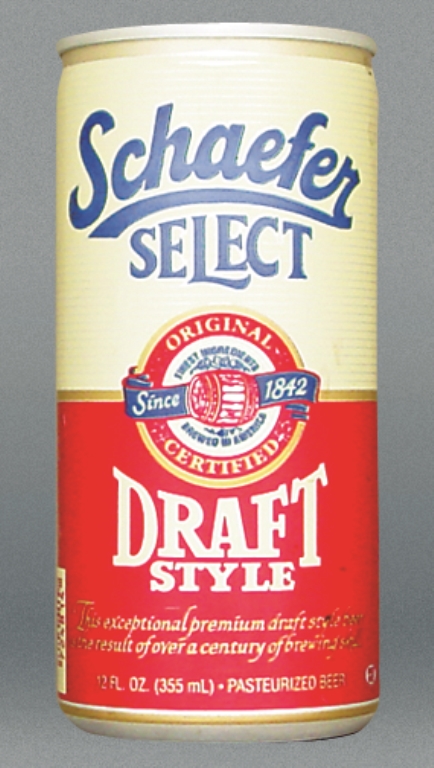 Schaefer Select Draft Style Beer Test Can