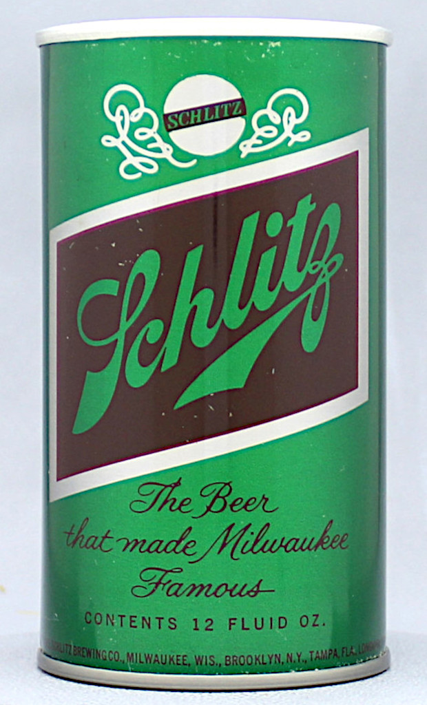 Schlitz Beer 12 Oz Tab Top Can