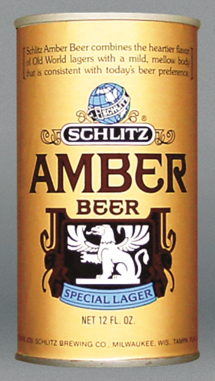 Schlitz Amber Beer Test Can