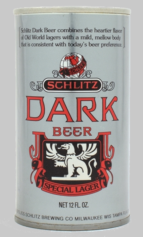 Schlitz Dark Beer 12 Oz Test Can