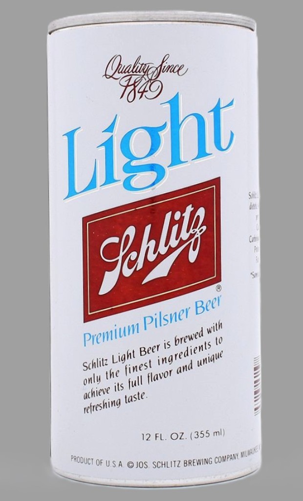 Schlitz Light Premium Pilsner Beer 12 Oz Tab Top Can