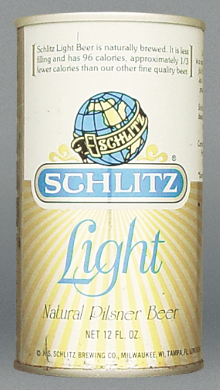 Schlitz Light Natural Pilsner Beer Test Can