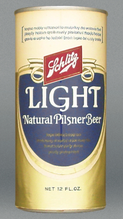 Schlitz Light Natural Pilsner Beer Test Can