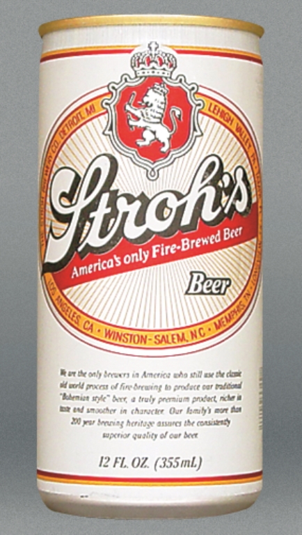 Stroh's Bohemian Style Beer Test Can