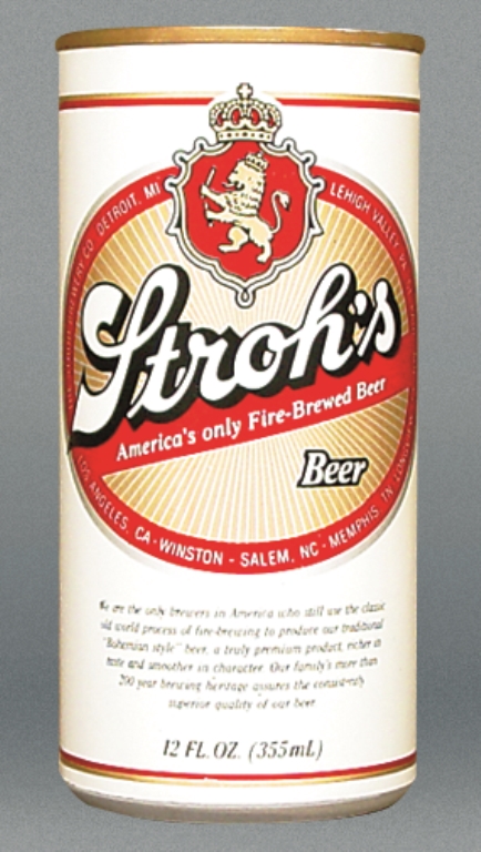 Stroh's Beer Test Can