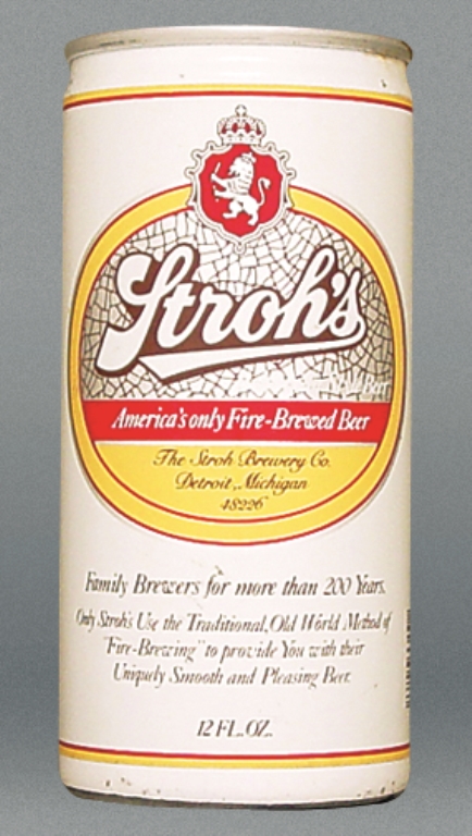 Stroh's Beer Test Can