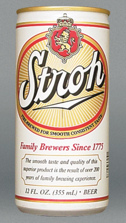 Stroh America's Fire-brewed Beer Test Can