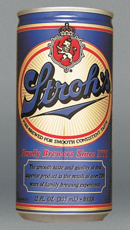 Stroh's Beer Test Can