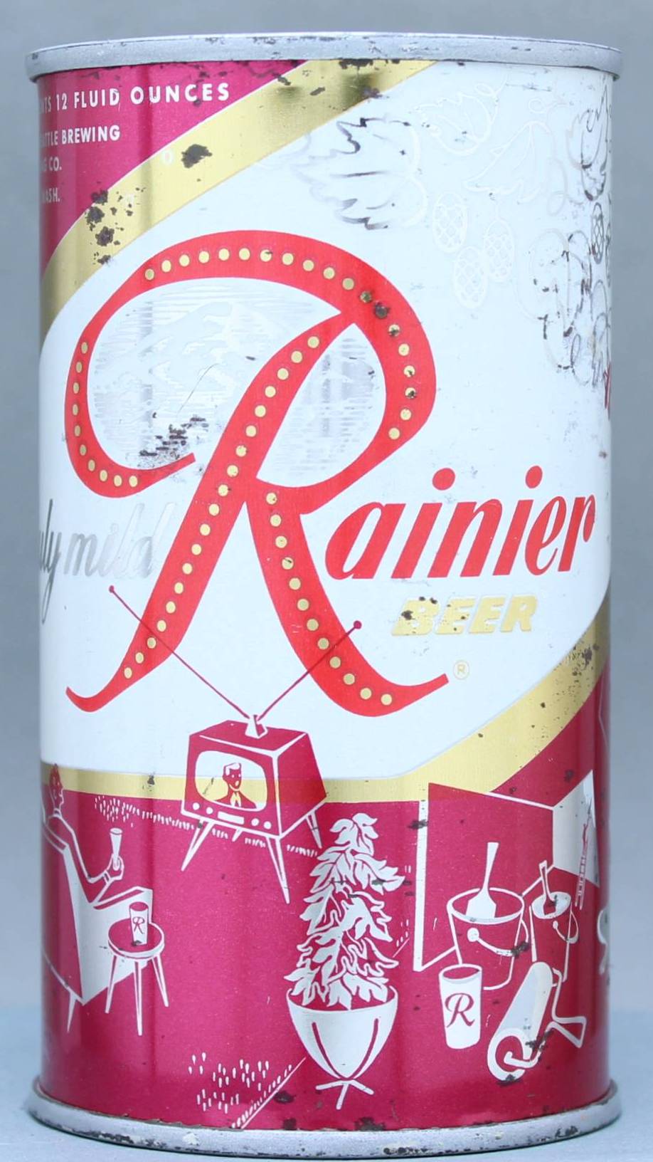 Rainier Beer Flat Top Can