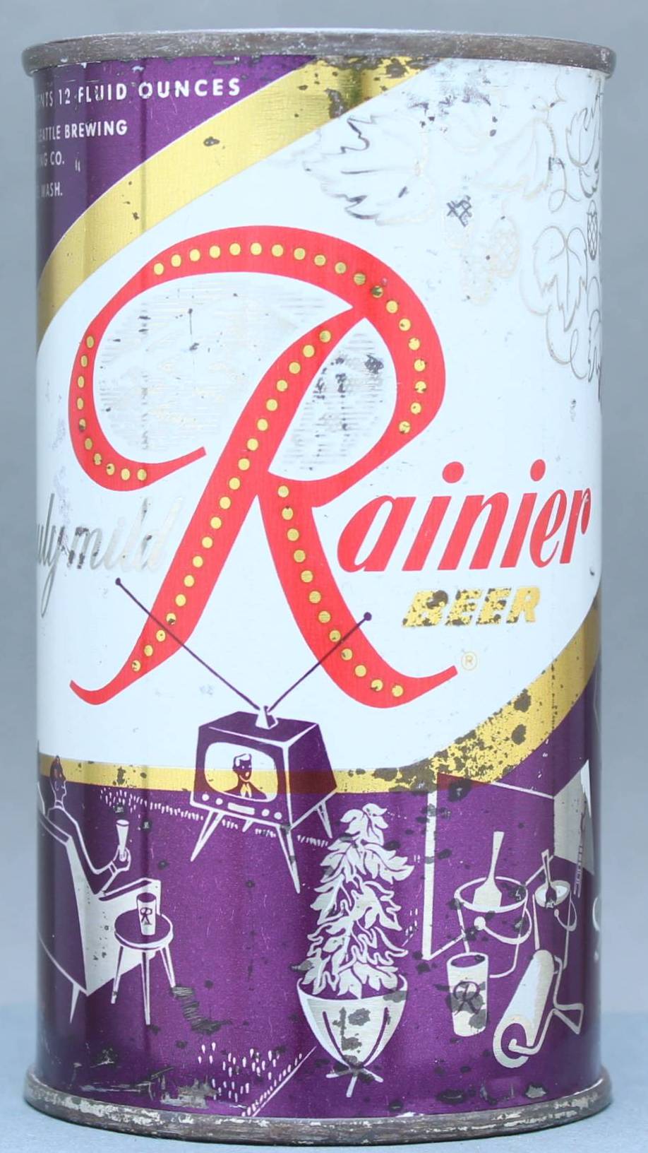Rainier Beer Flat Top Can