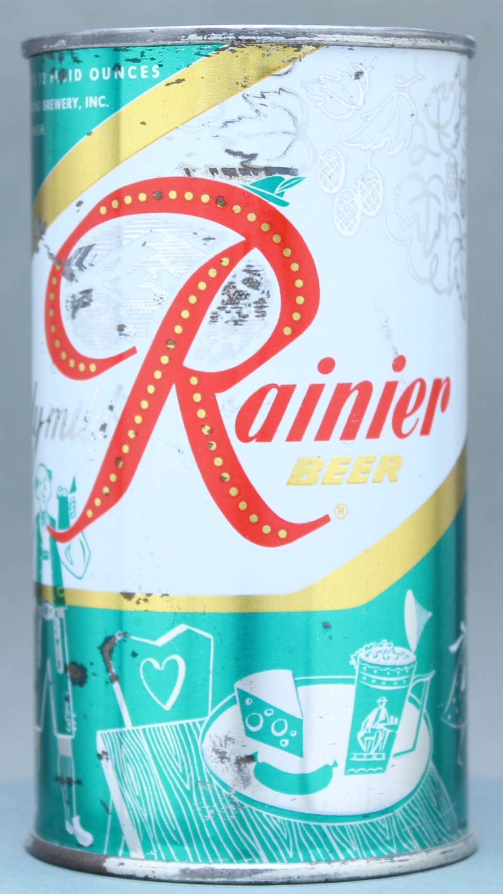Rainier Beer Flat Top Can