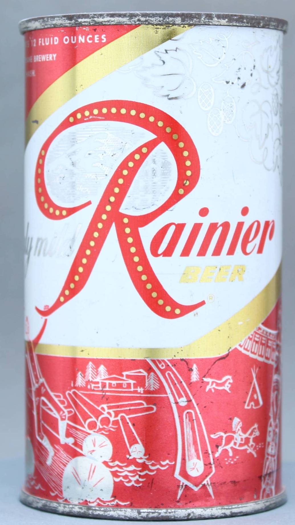 Rainier Beer Flat Top Can