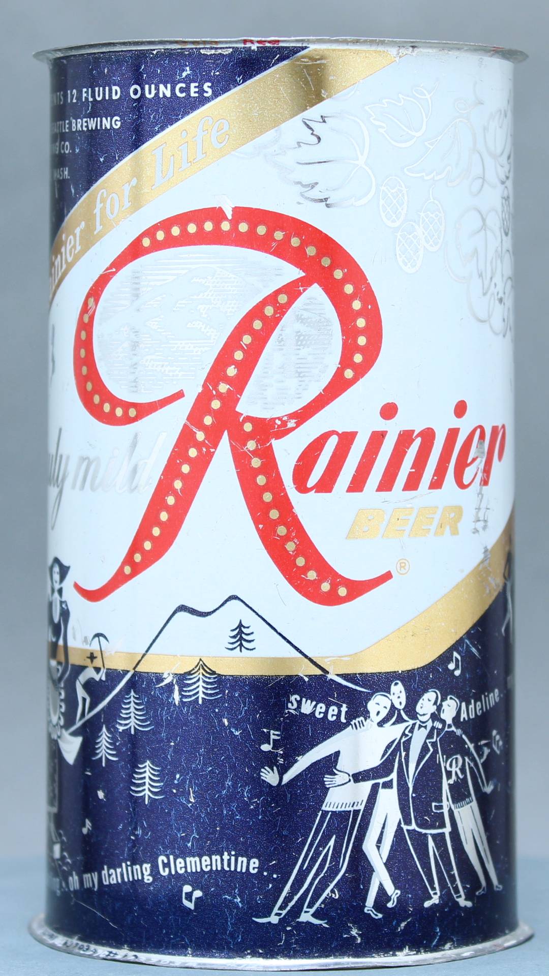 Rainier Beer Flat Top Can