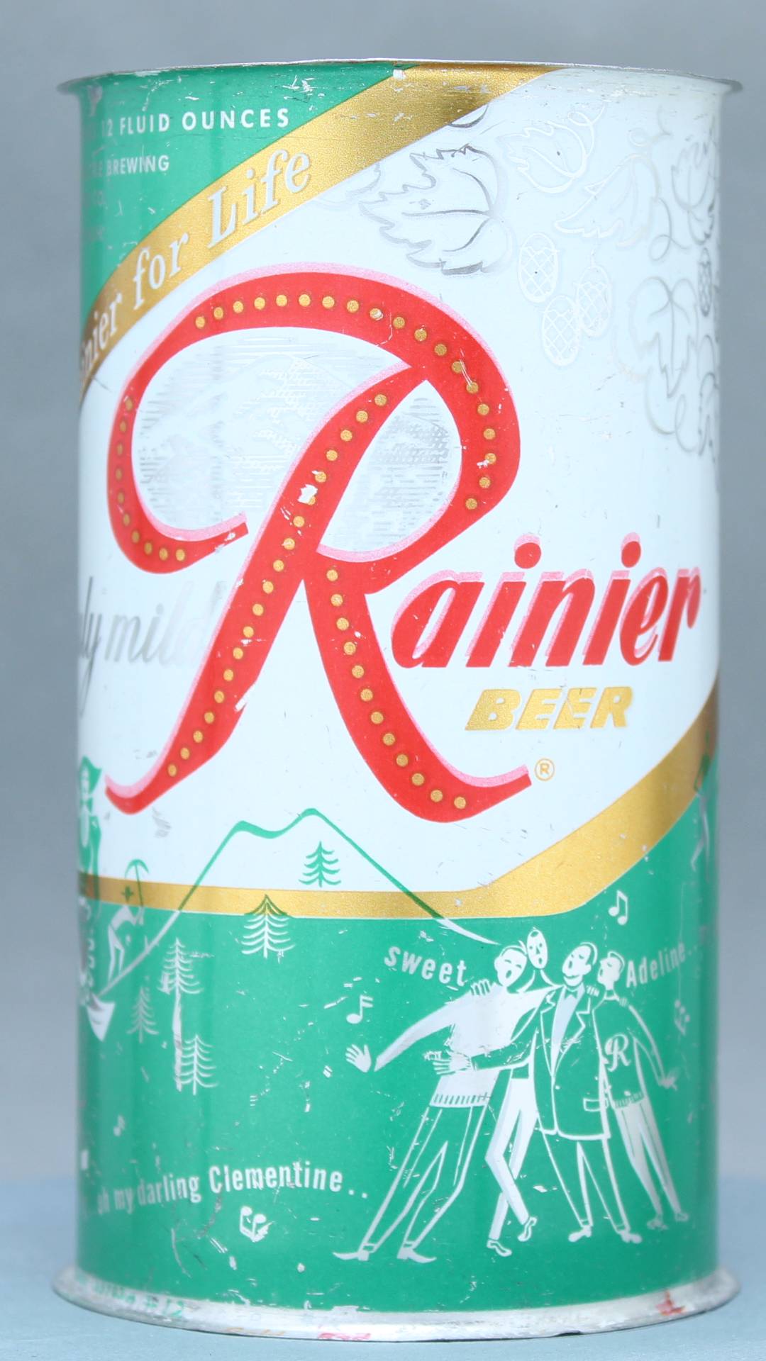 Rainier Beer Flat Top Can