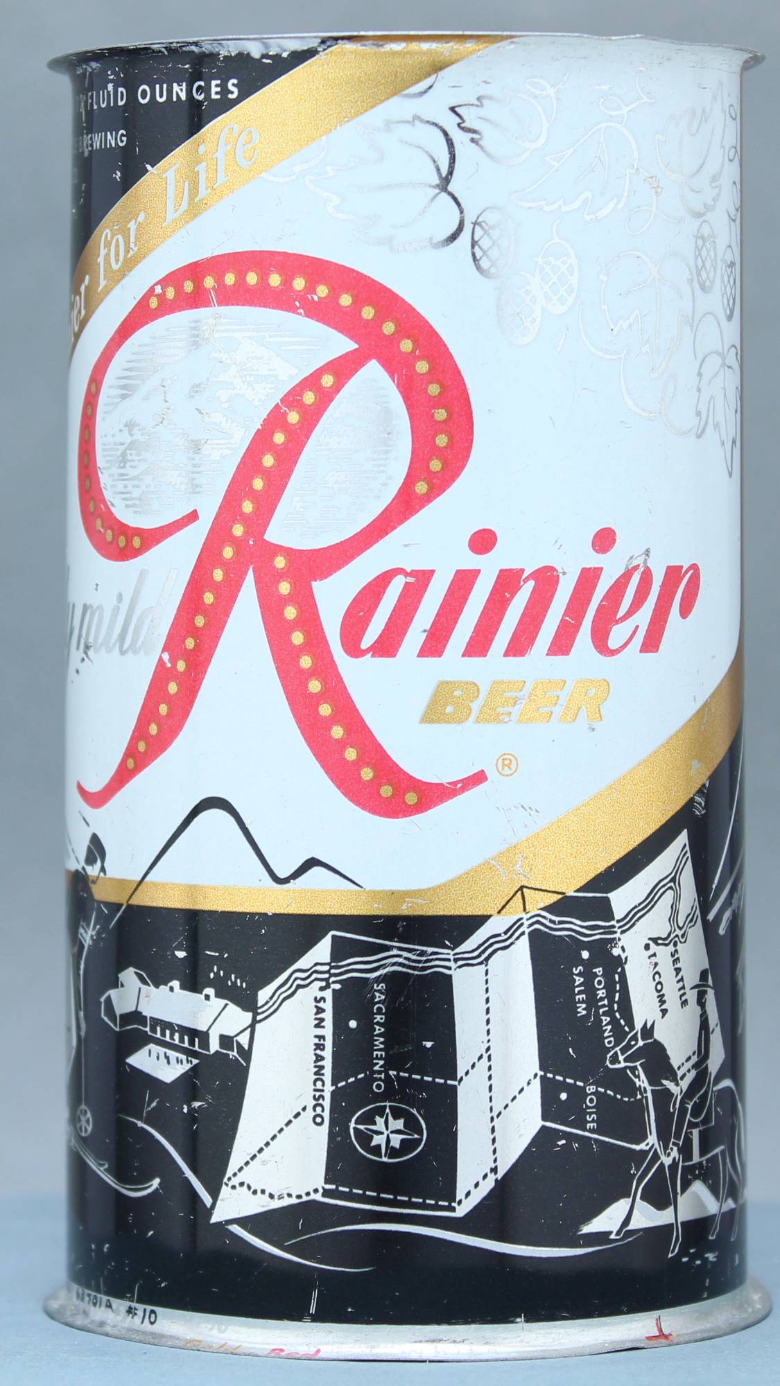 Rainier Beer Flat Top Can