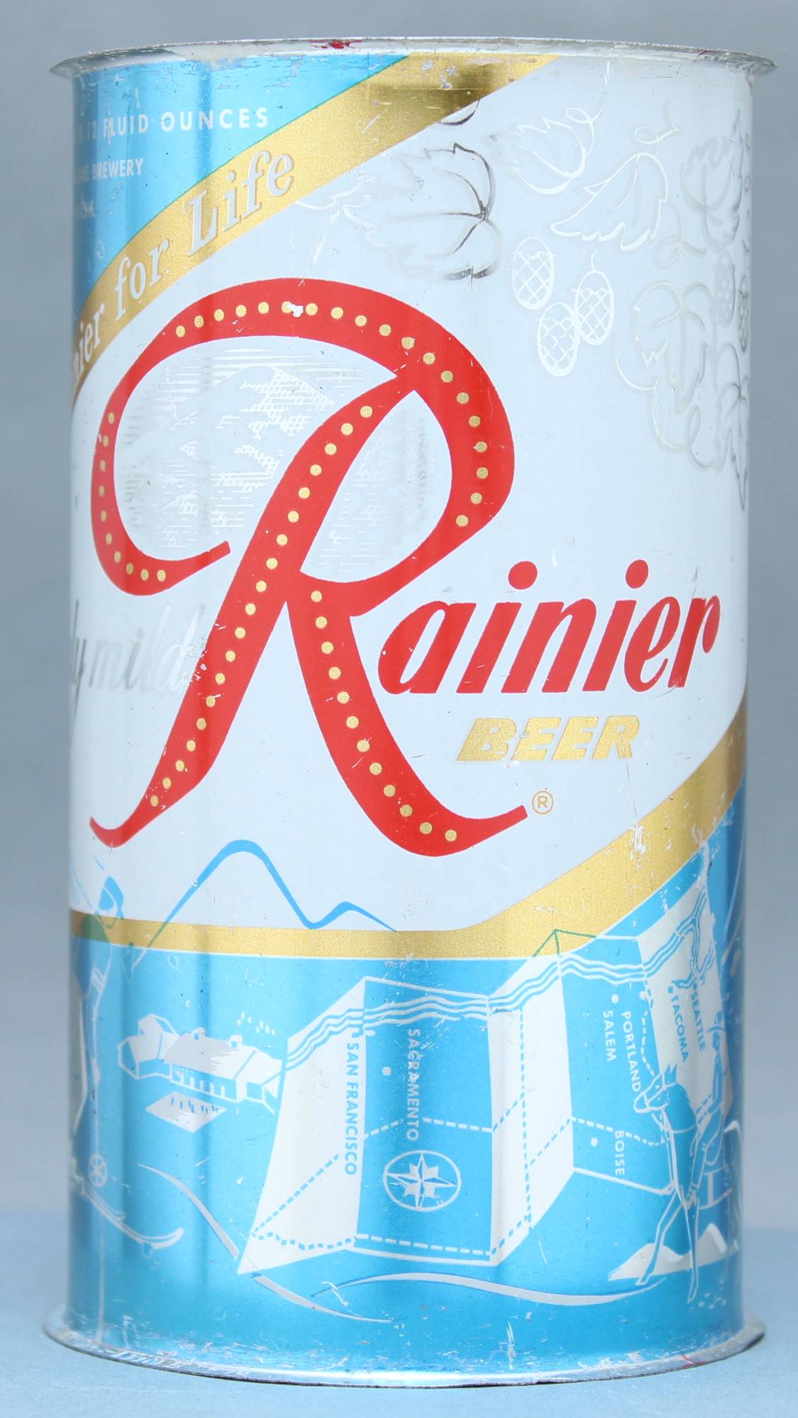Rainier Beer Flat Top Can