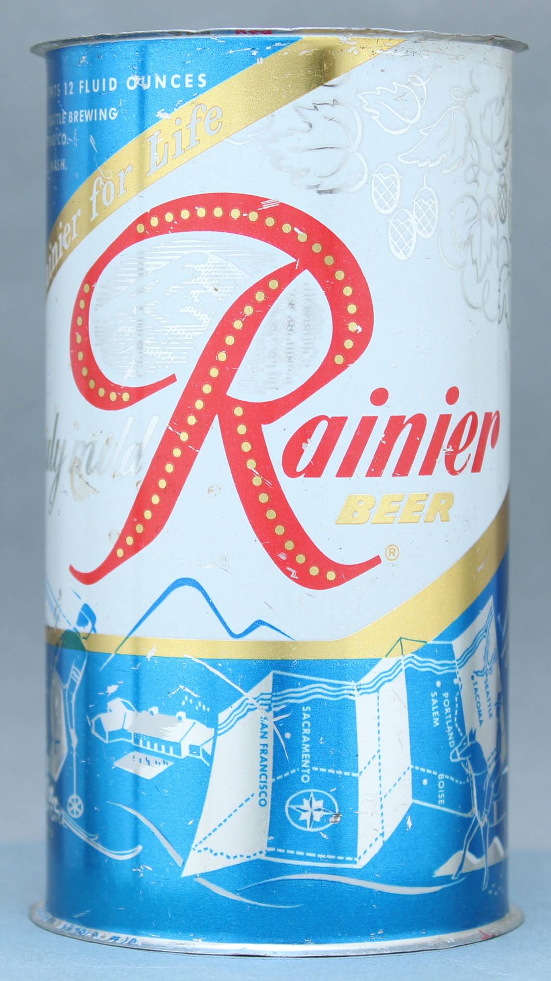 Rainier Beer Flat Top Can