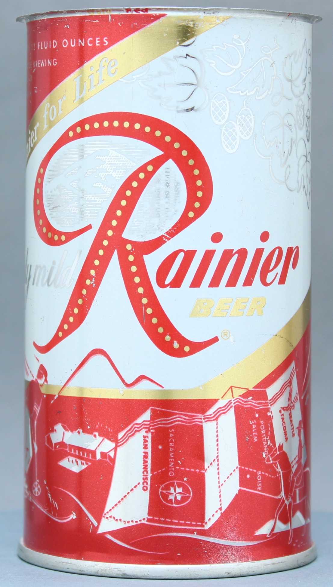Rainier Beer Flat Top Can