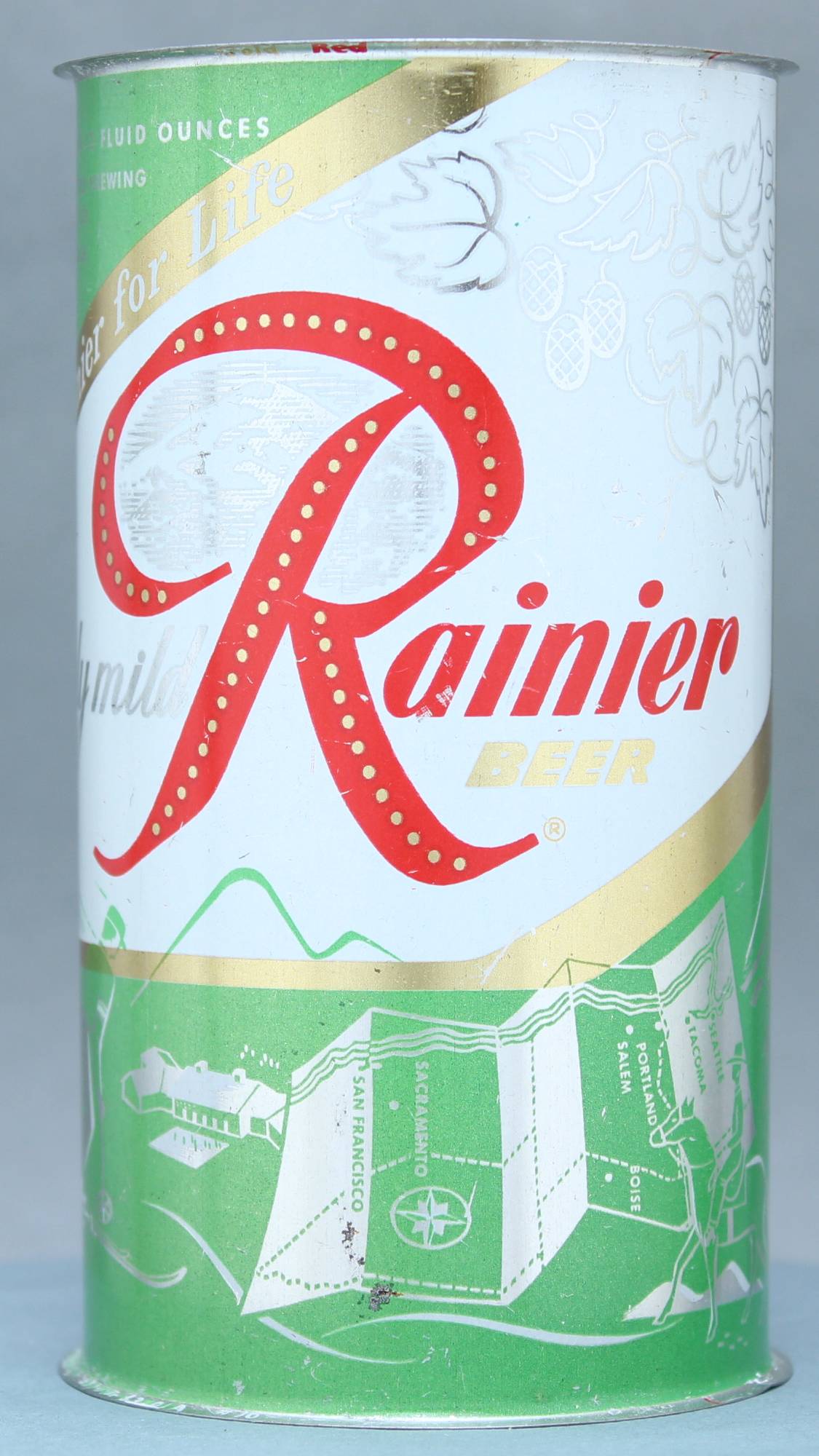 Rainier Beer Flat Top Can