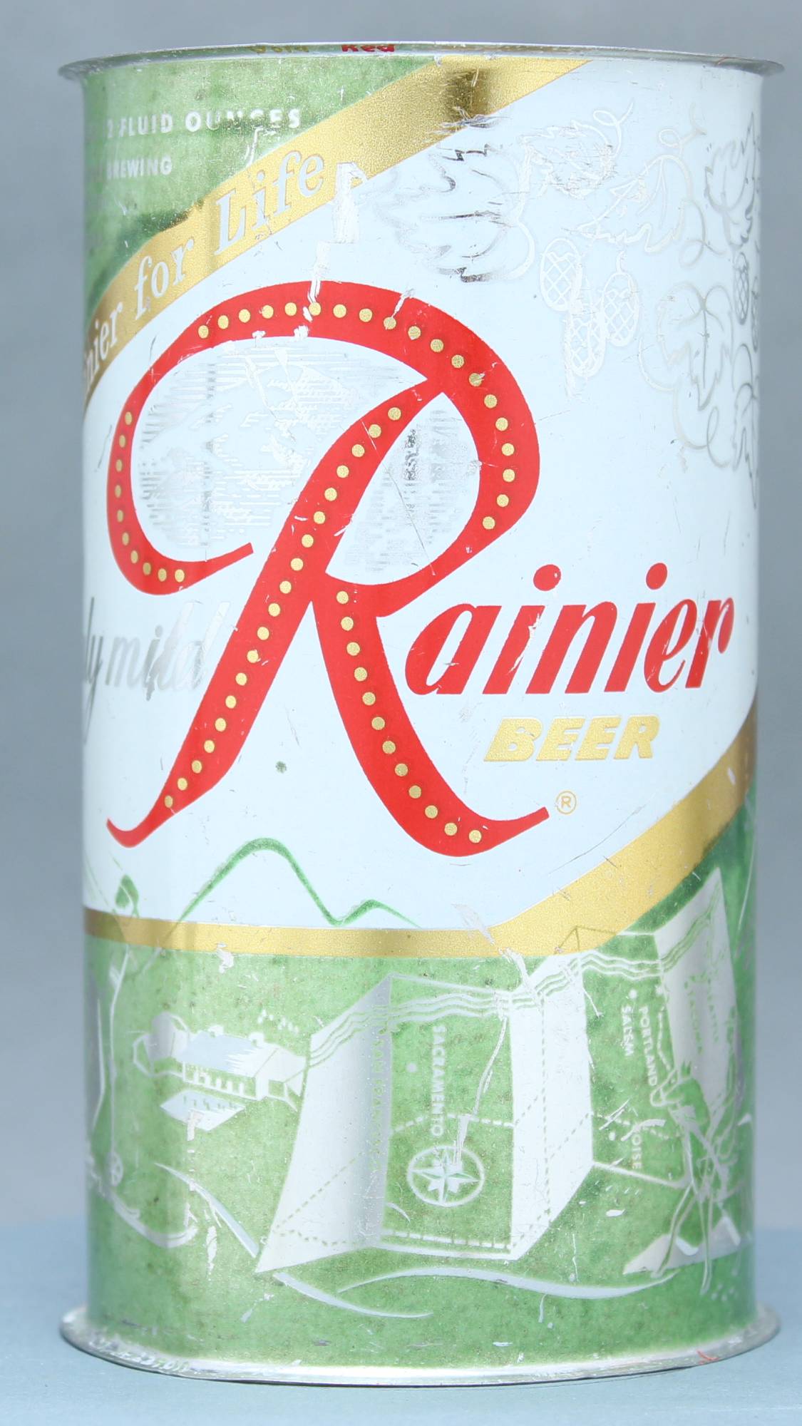 Rainier Beer Flat Top Can