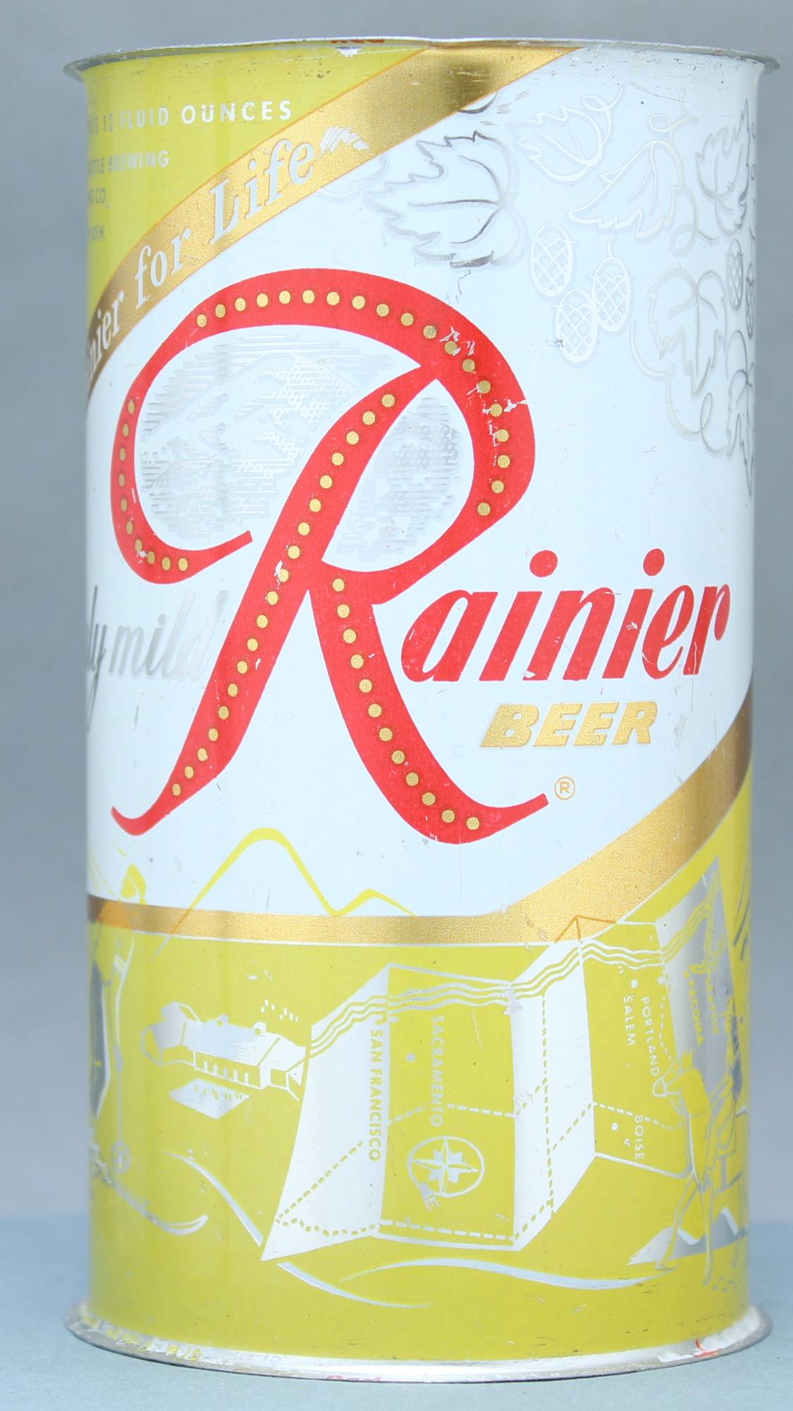 Rainier Beer Flat Top Can