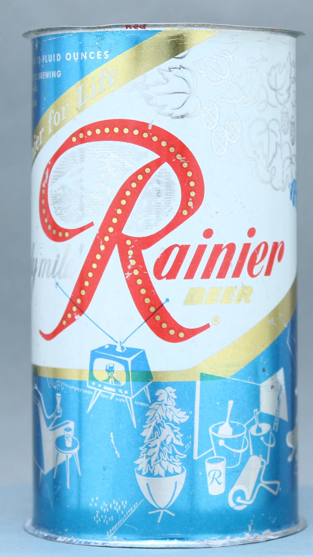 Rainier Beer Flat Top Can