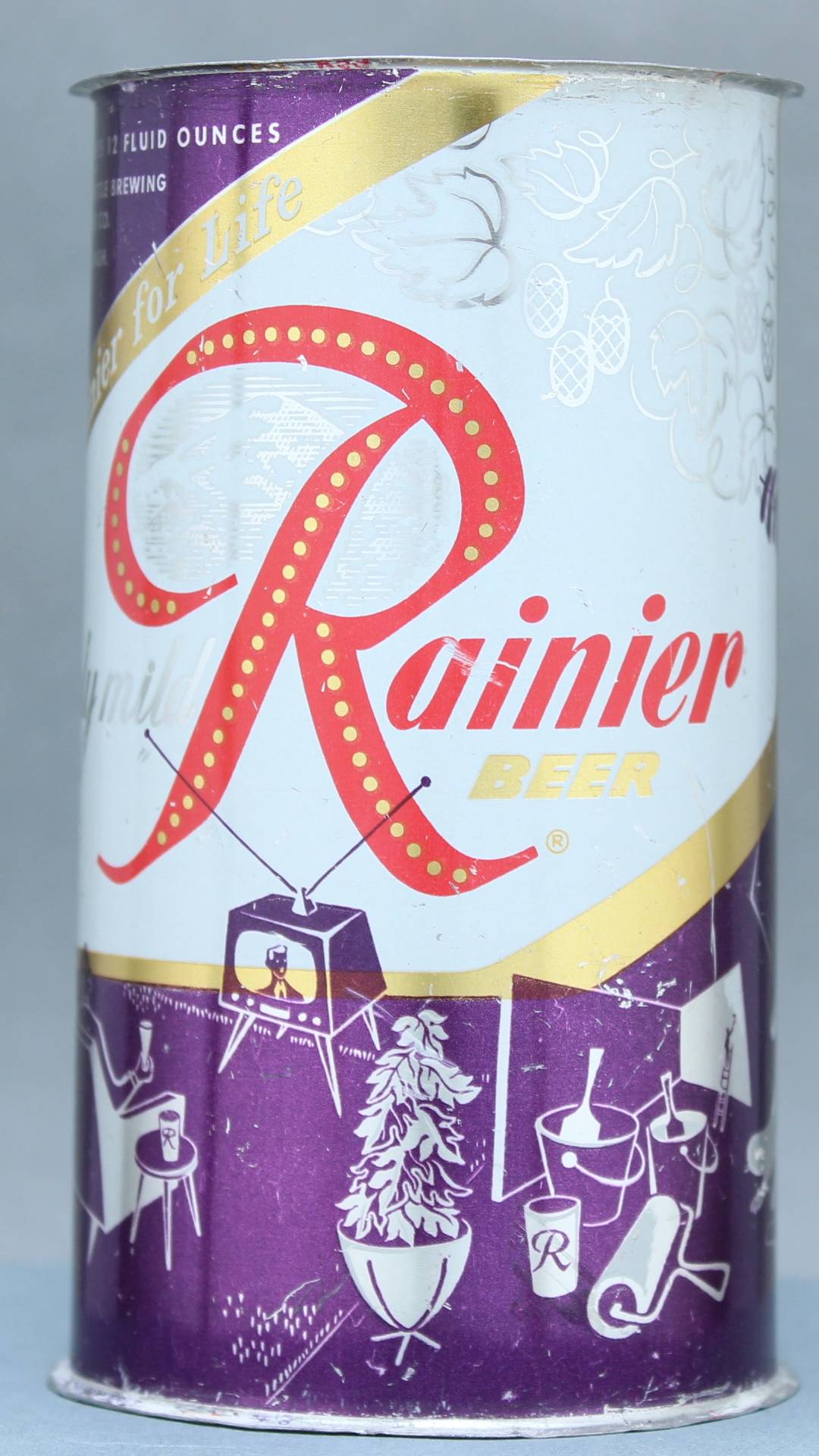 Rainier Beer Flat Top Can
