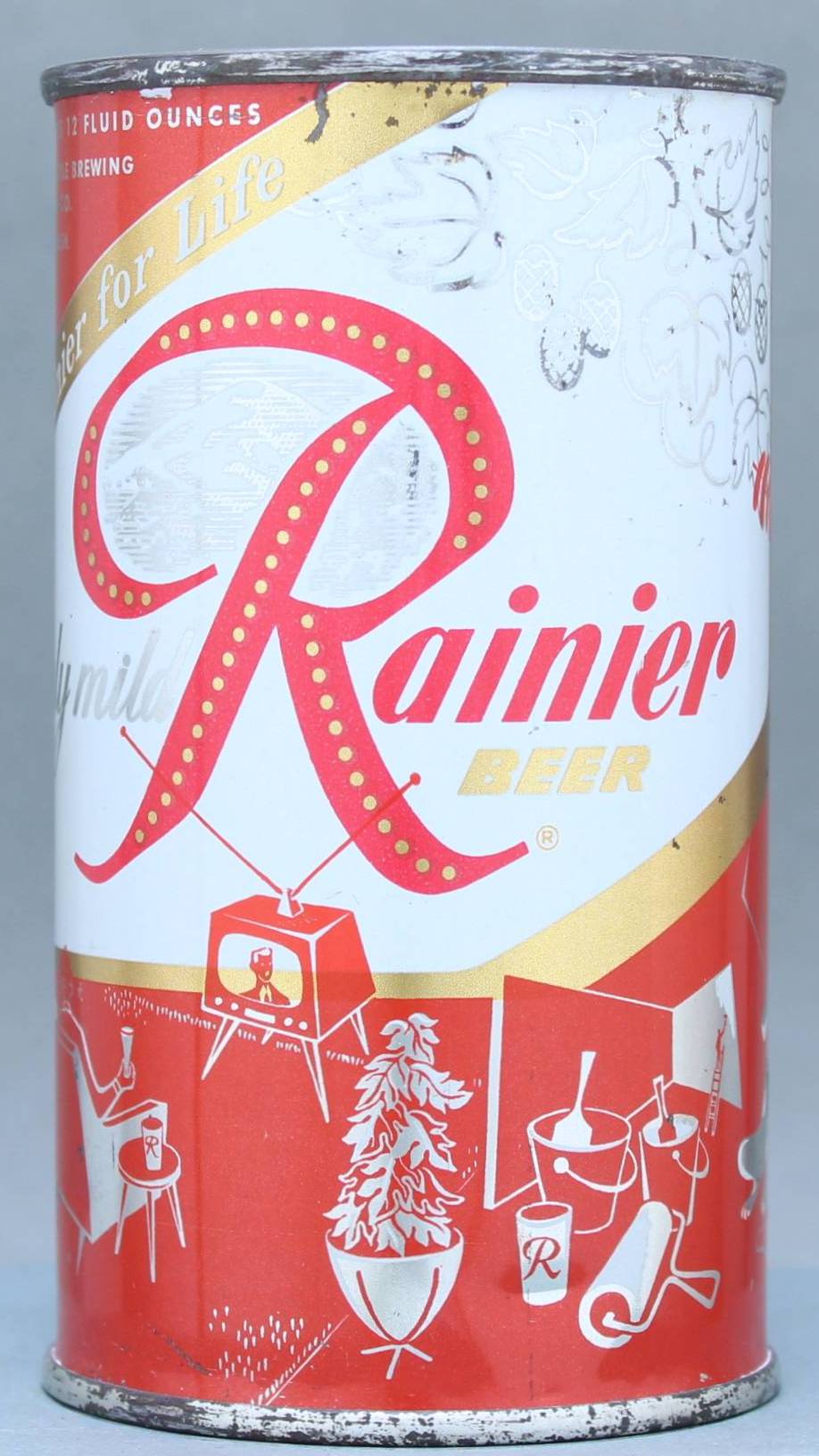 Rainier Beer Flat Top Can