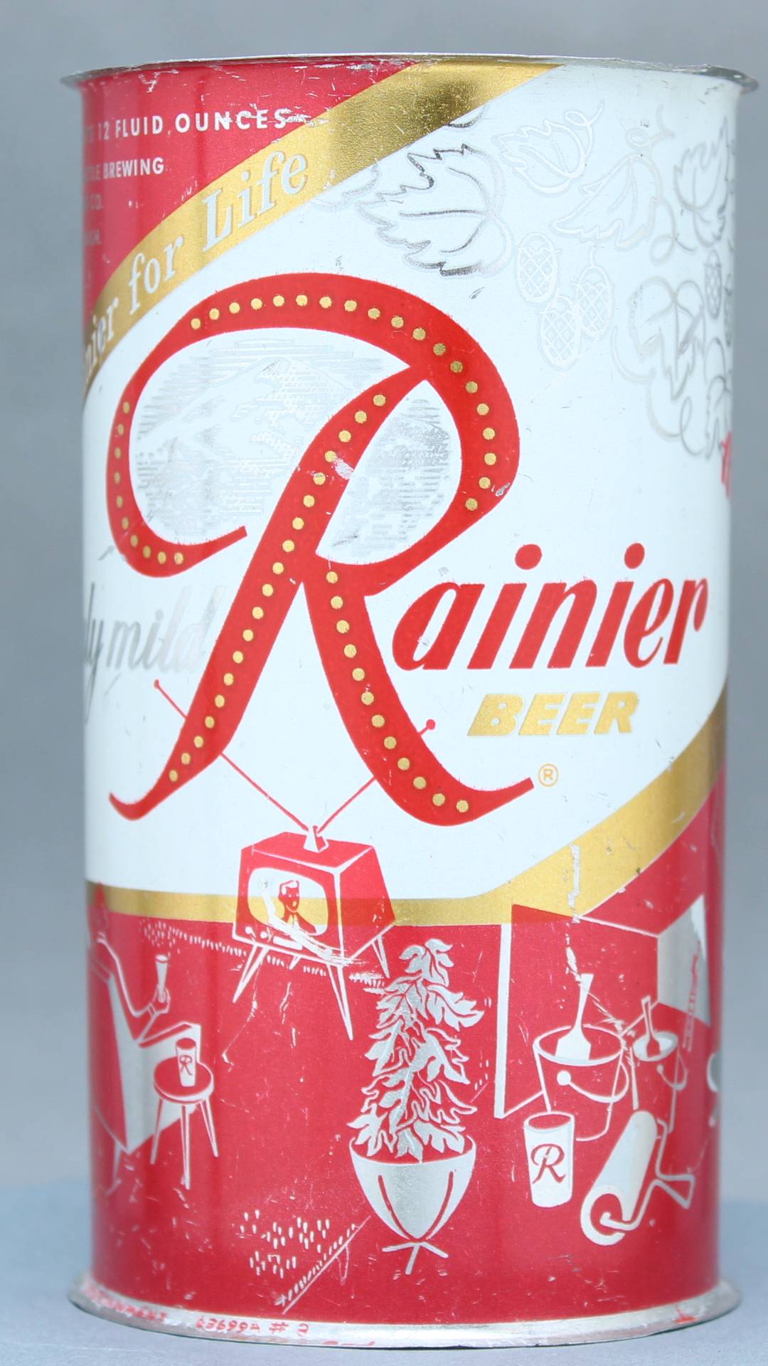 Rainier Beer Flat Top Can