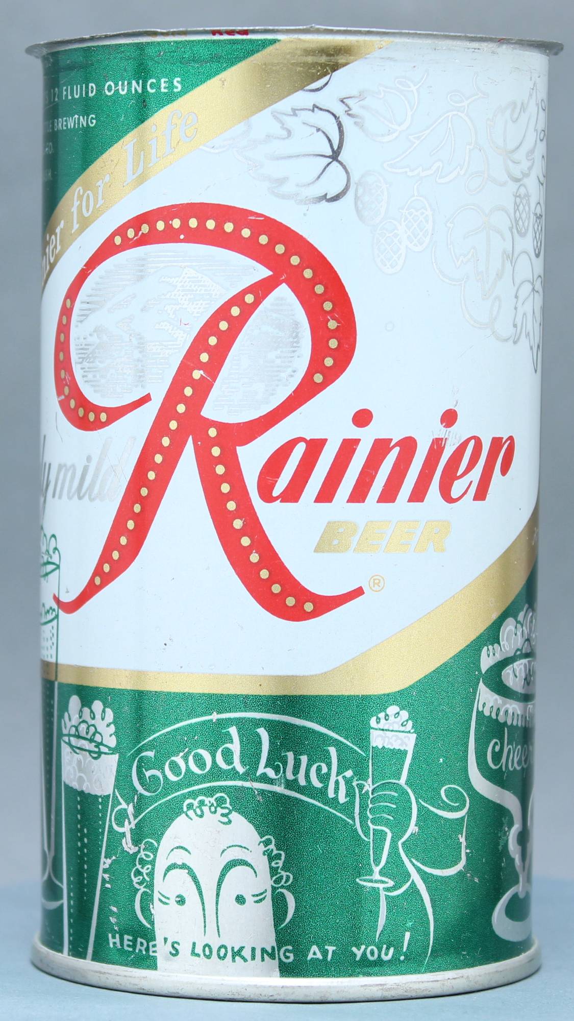 Rainier Beer Flat Top Can