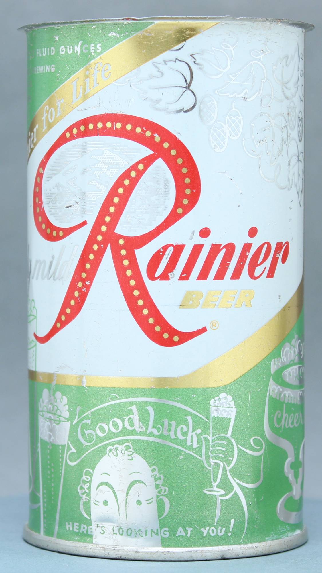 Rainier Beer Flat Top Can