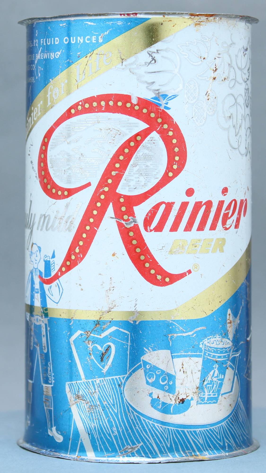 Rainier Beer Flat Top Can