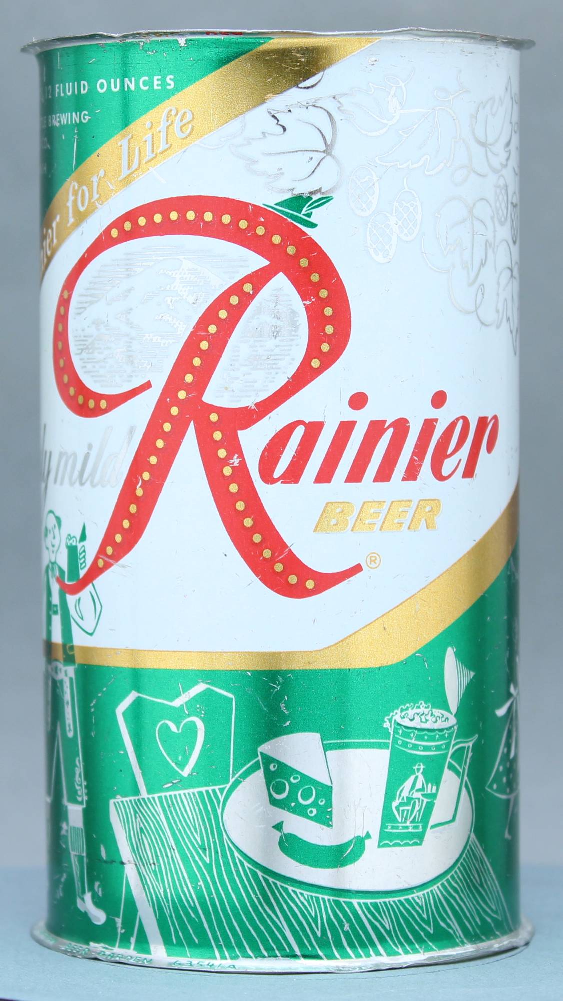 Rainier Beer Flat Top Can
