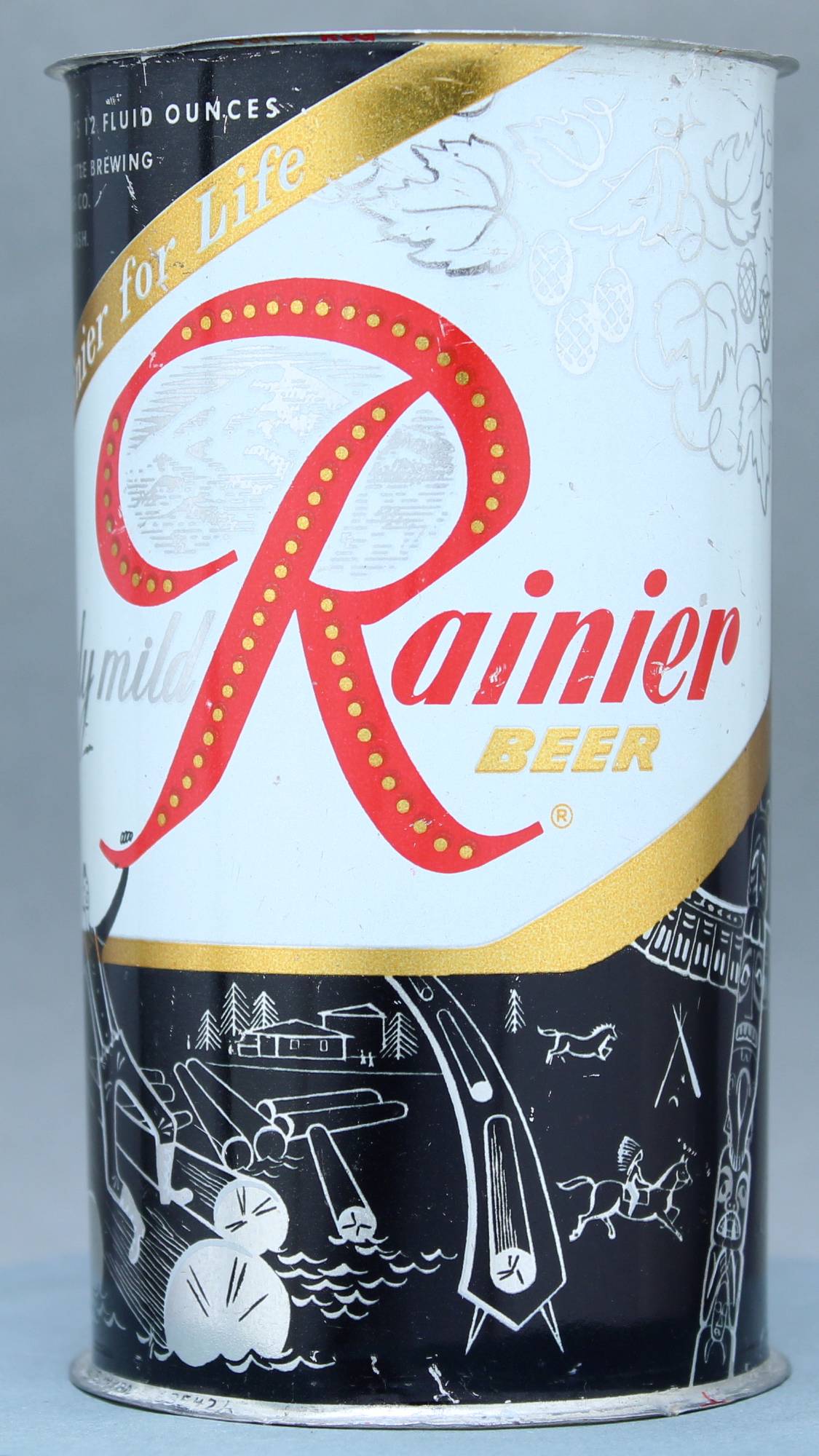 Rainier Beer Flat Top Can