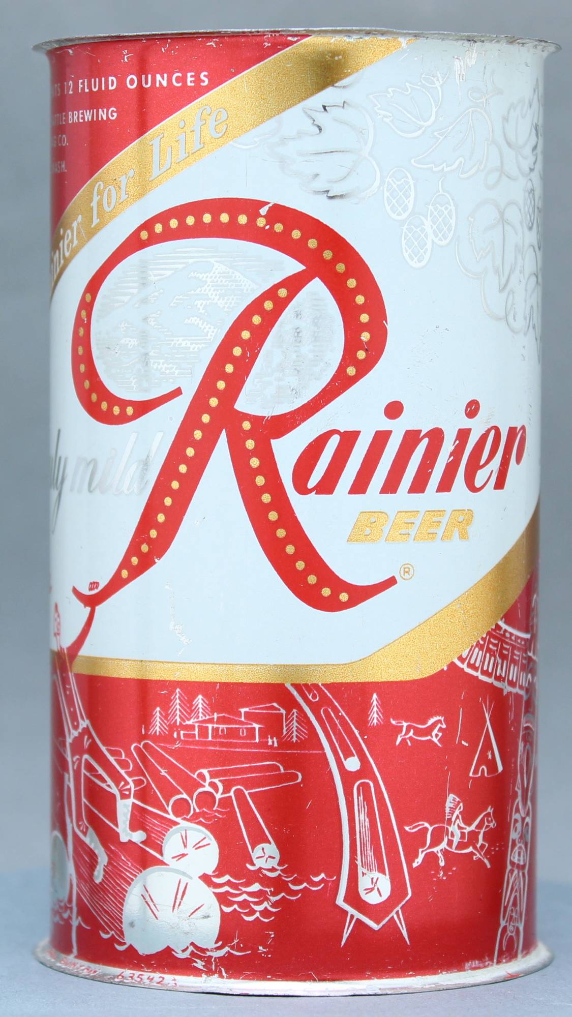 Rainier Beer Flat Top Can