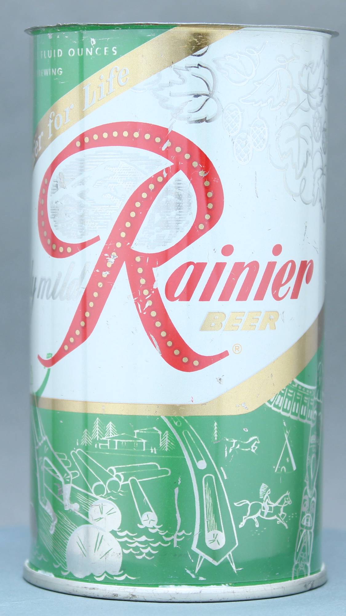Rainier Beer Flat Top Can