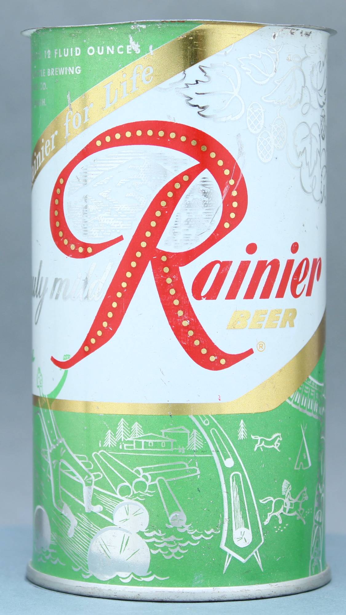 Rainier Beer Flat Top Can