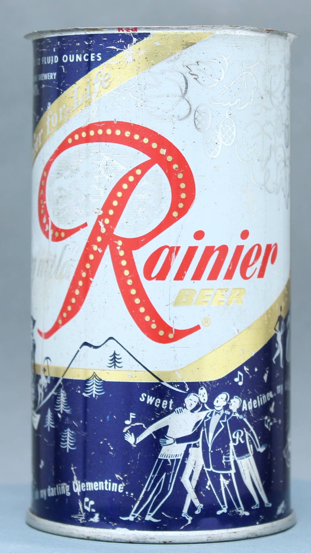 Rainier Beer Flat Top Can