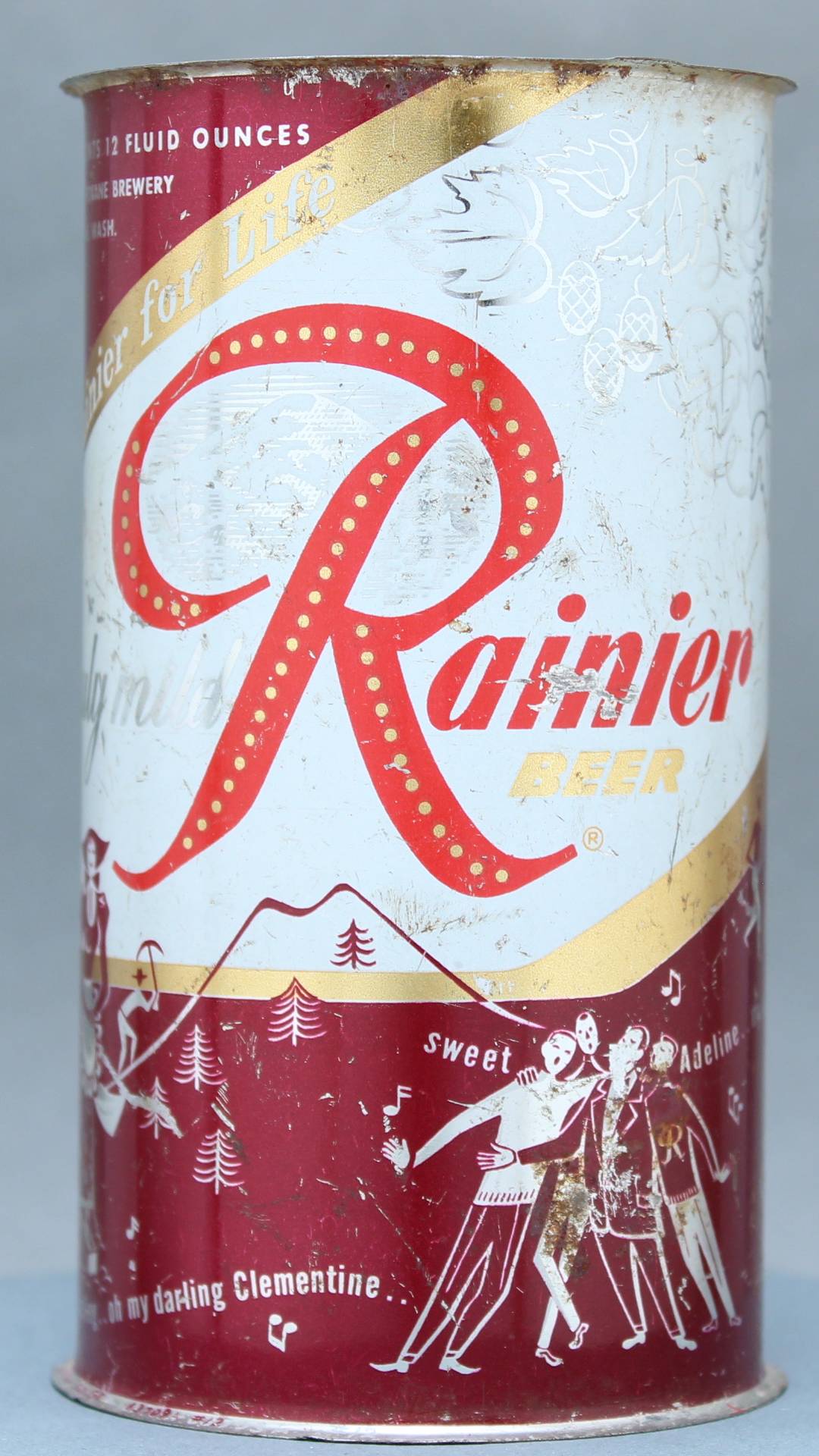 Rainier Beer Flat Top Can