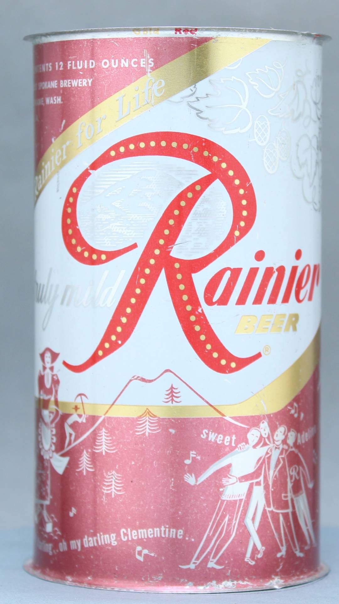 Rainier Beer Flat Top Can