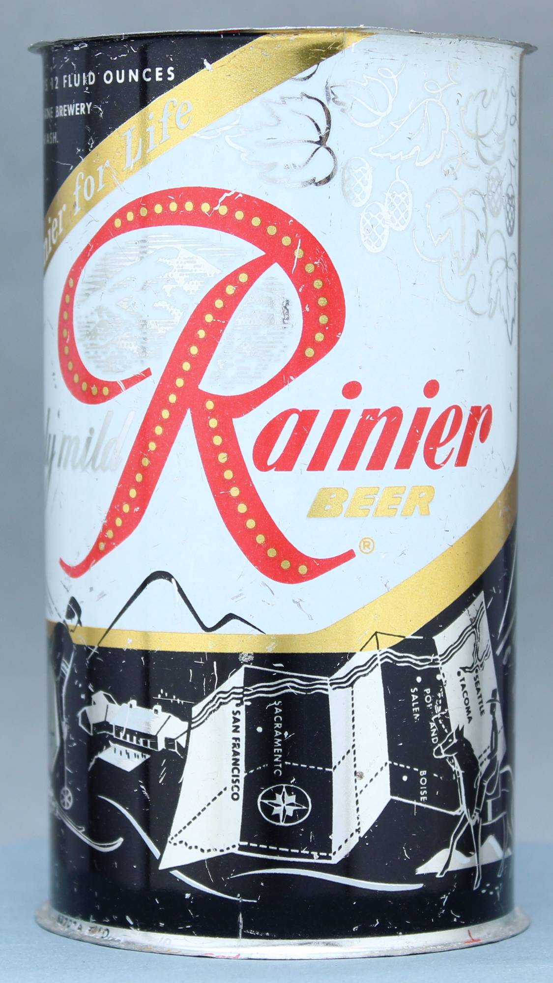 Rainier Beer Flat Top Can