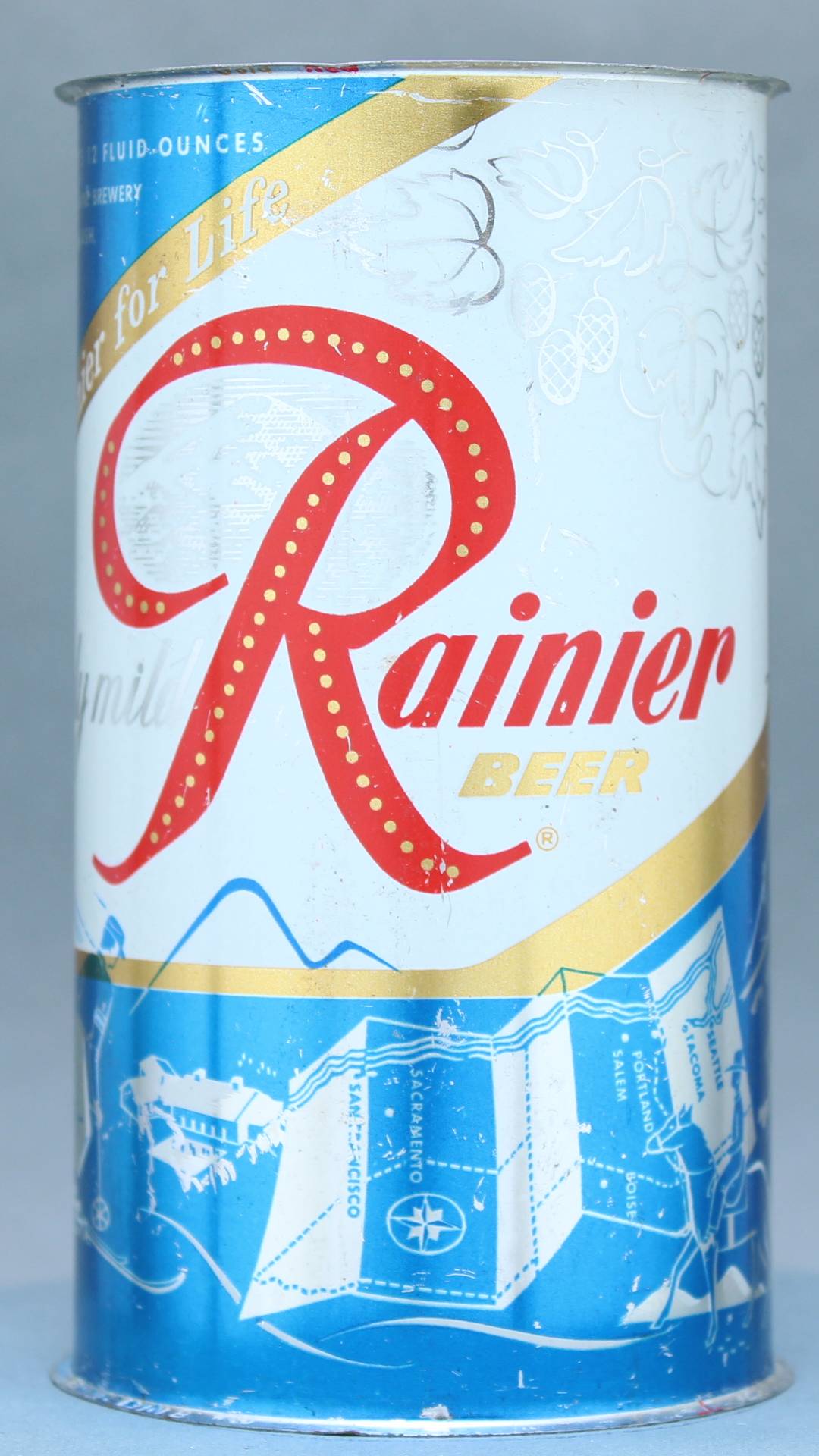Rainier Beer Flat Top Can