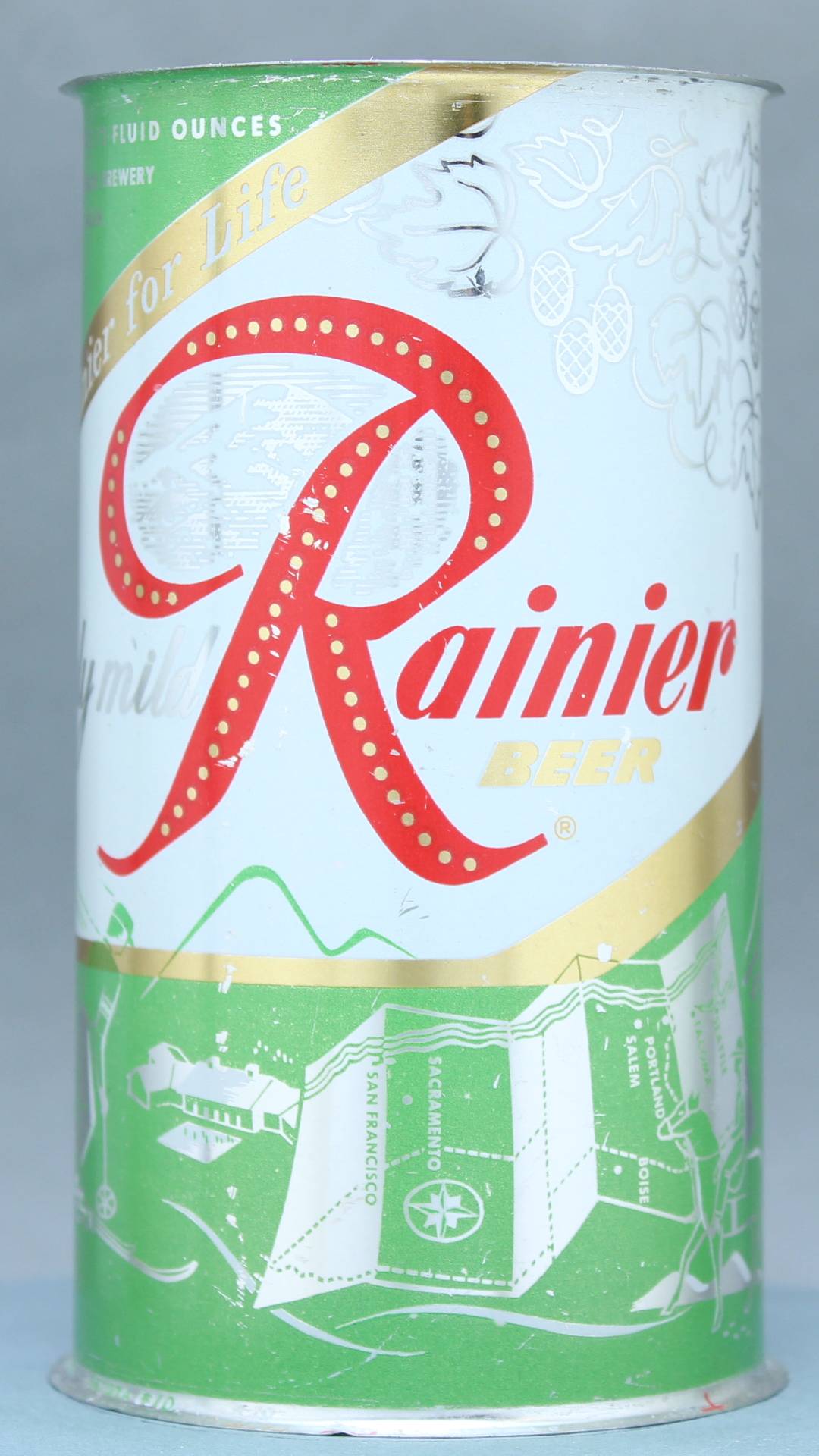 Rainier Beer Flat Top Can