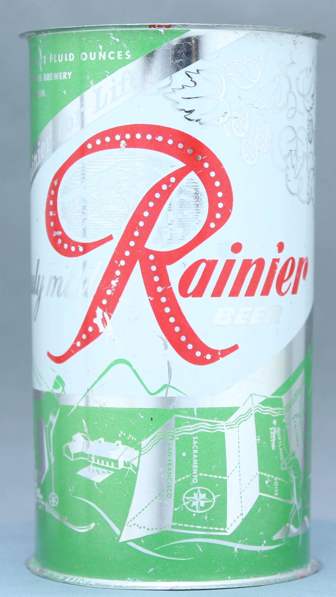 Rainier Beer Flat Top Can